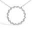 Pendentif en cercle d'amour en diamant cultivé en laboratoire en argent sterling .925