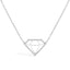 Collier Pendentif en Diamant Lab Grown en Argent Sterling .925 - 18 Pouces