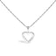 .925 Sterling Silver Lab Grown Diamond Heart Pendant Necklace