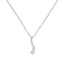 .925 Sterling Silver Lab Grown Diamond Journey Pendant Necklace - 18"