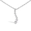 .925 Sterling Silver Lab Grown Diamond Journey Pendant Necklace - 18"