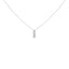 Collar de Pendant de Tres Piedras con Diamantes Cultivados en Laboratorio de Oro Blanco de 14K