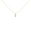 Collar de Pendant de Tres Piedras con Diamantes Cultivados en Laboratorio de Oro Blanco de 14K