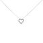 Pendentif en cœur en diamant cultivé en laboratoire de 1/2 carat en or blanc 14K