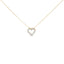 Pendentif en cœur en diamant cultivé en laboratoire de 1/2 carat en or blanc 14K