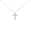 14K White Gold Lab Grown Diamond Cross Pendant Necklace