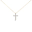 14K White Gold Lab Grown Diamond Cross Pendant Necklace