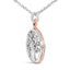 14K Rose Gold Plated Sterling Silver Tree of Life Pendant Necklace