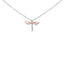 Collier Pendentif Libellule en Or Rose 14K Plaqué Diamant