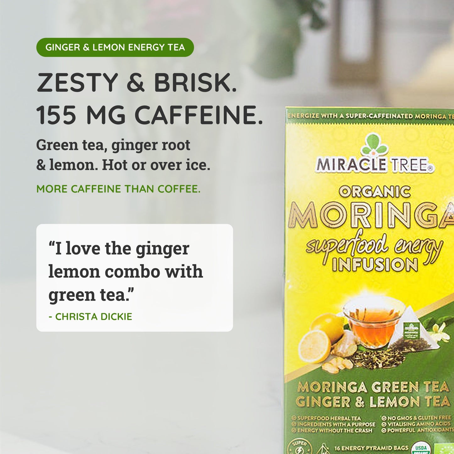 Té Energético de Moringa con Jengibre y Limón