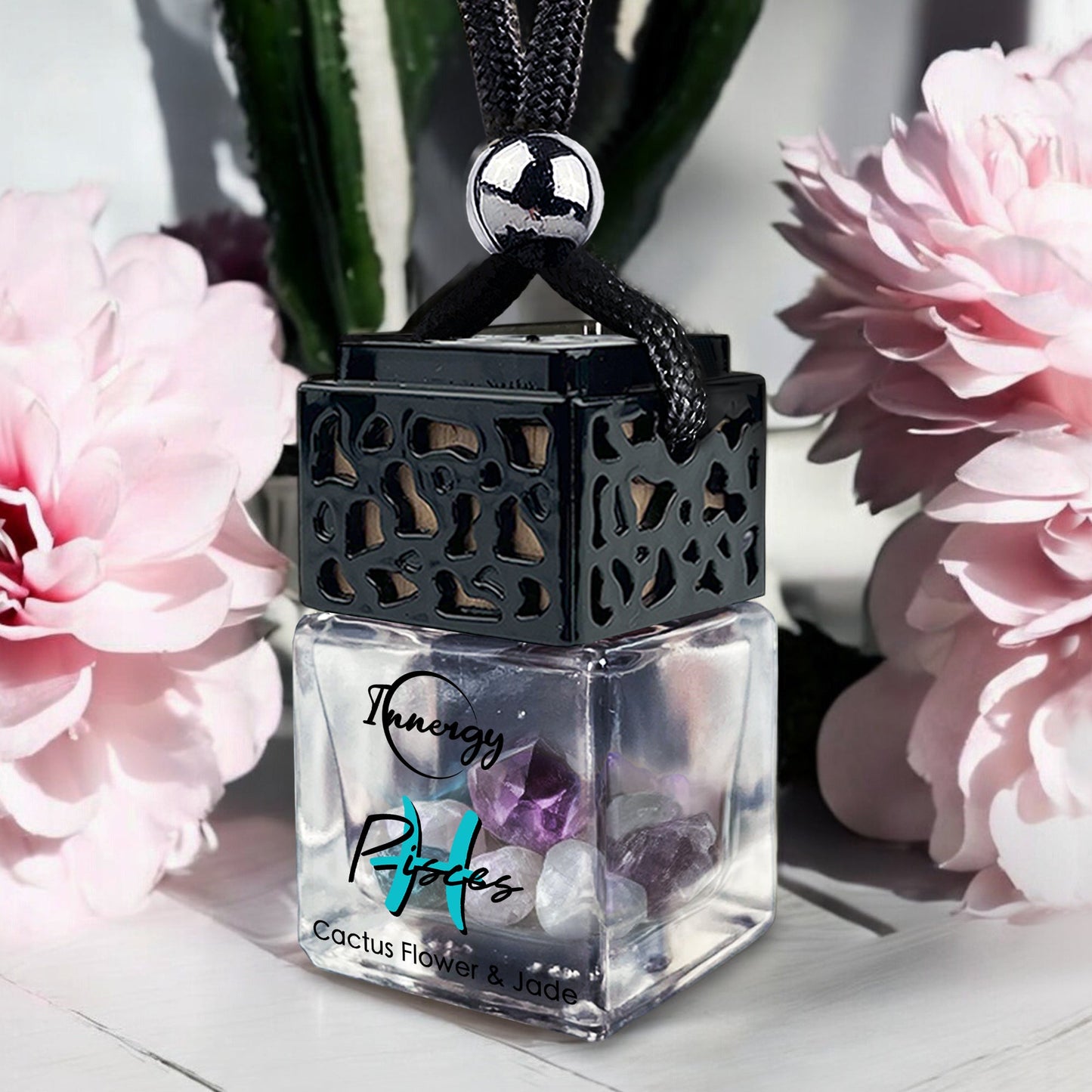 Pisces Zodiac Crystal-Infused Aromatherapy Diffuser - 8ml Car Air Freshener - Korvel
