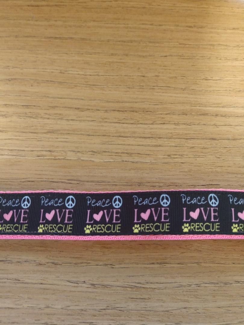 Collier Martingale - Paix Amour et Sauvetage Rose