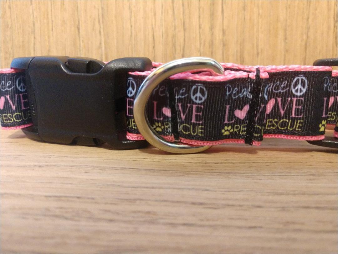 Collier Martingale - Paix Amour et Sauvetage Rose
