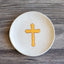 Elegant Gold Leaf Accent Ceramic Plate - Korvel