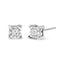 .925 Sterling Silver Princess-Cut Diamond Solitaire Stud Earrings
