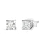 Boucles d'oreilles clou en diamant solitaire en or blanc 14K cultivé en laboratoire