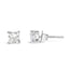 Boucles d'oreilles clou en diamant solitaire en or blanc 14K cultivé en laboratoire