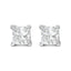Pendientes de Stud Solitario de Diamante Creado en Laboratorio de Oro Blanco de 14K