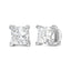Pendientes de Stud Solitario de Diamante Creado en Laboratorio de Oro Blanco de 14K