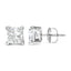 Pendientes de Stud Solitario de Diamante Creado en Laboratorio de Oro Blanco de 14K