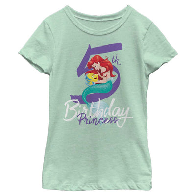 Girl's Disney Birthday Mermaid T-Shirt