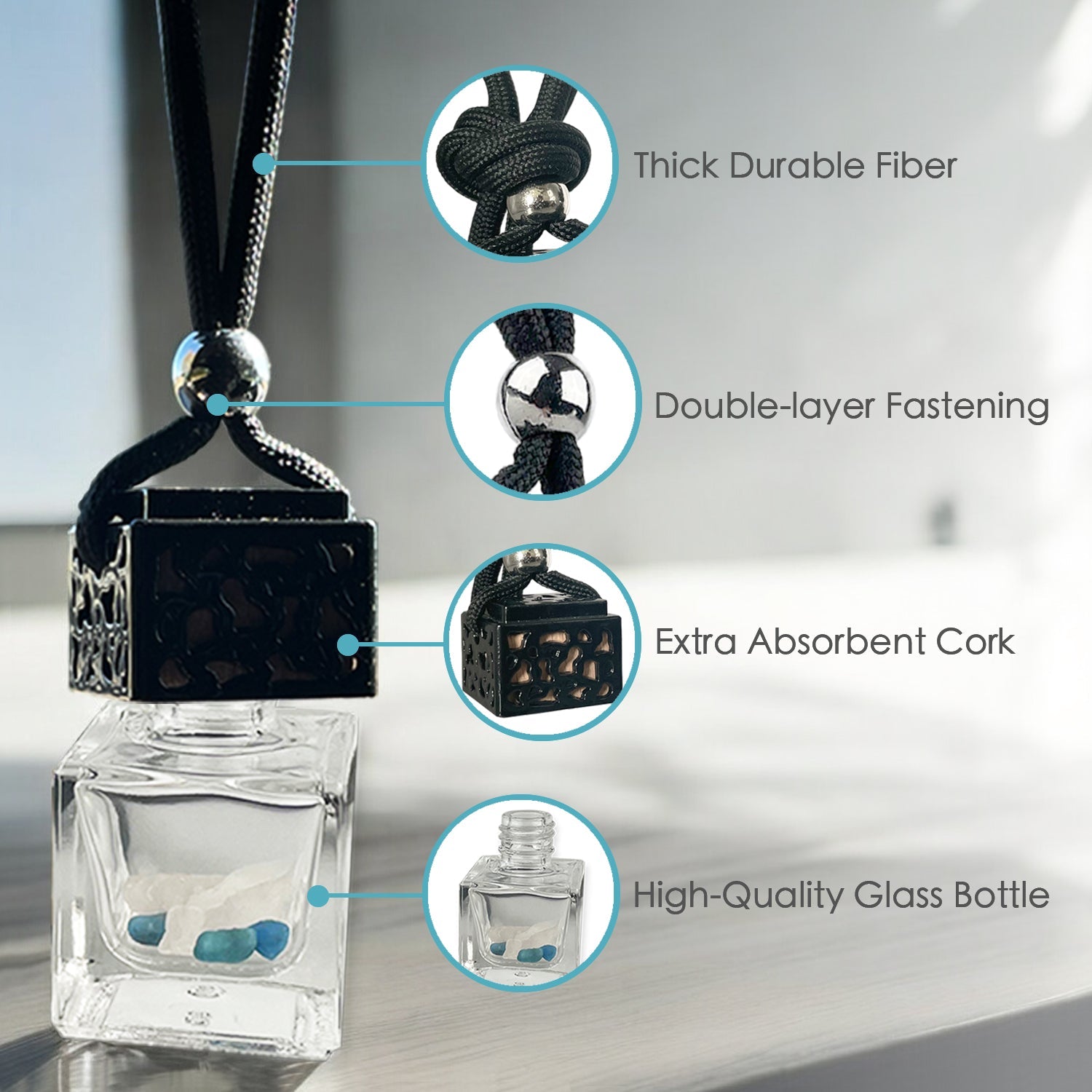Virgo Zodiac Crystal-Infused Car Diffuser - 8ml Air Freshener - Korvel