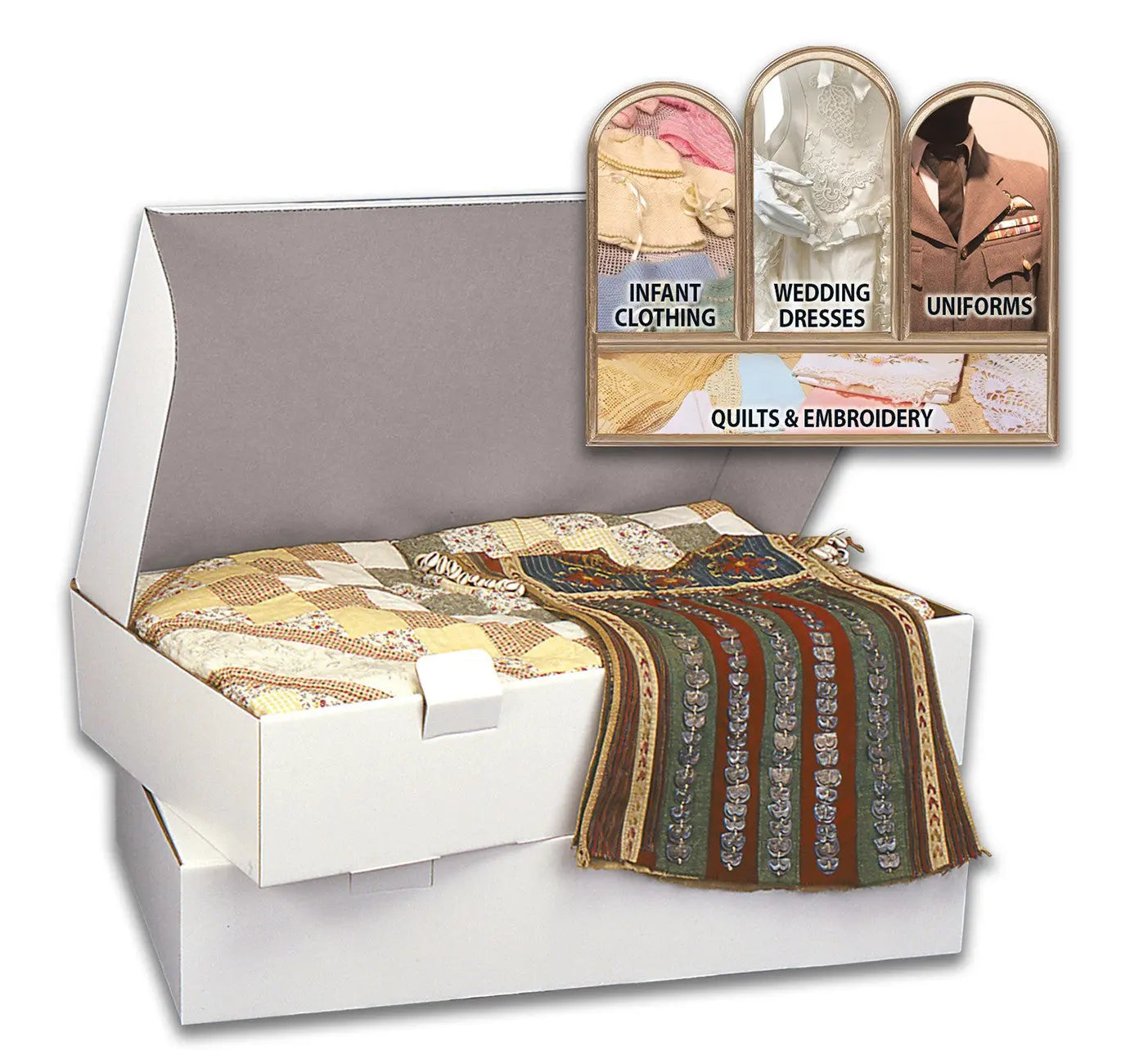 PROP-IT Acid Free Quilt/Textile Storage Box - Medium