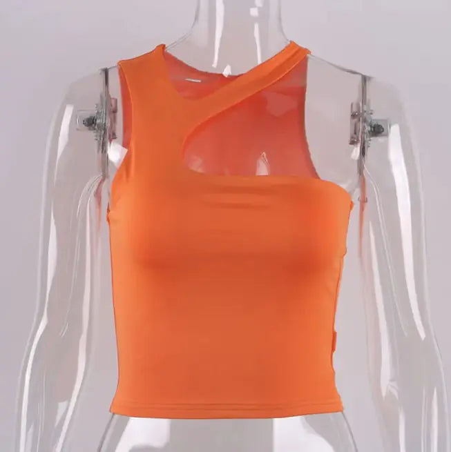 Halter Tight-Fitting Sleeveless Top