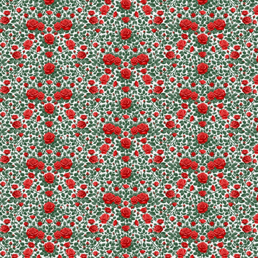 Red Roses Are Red Trellis Cotton Fabric - 118" Wide Per Yard