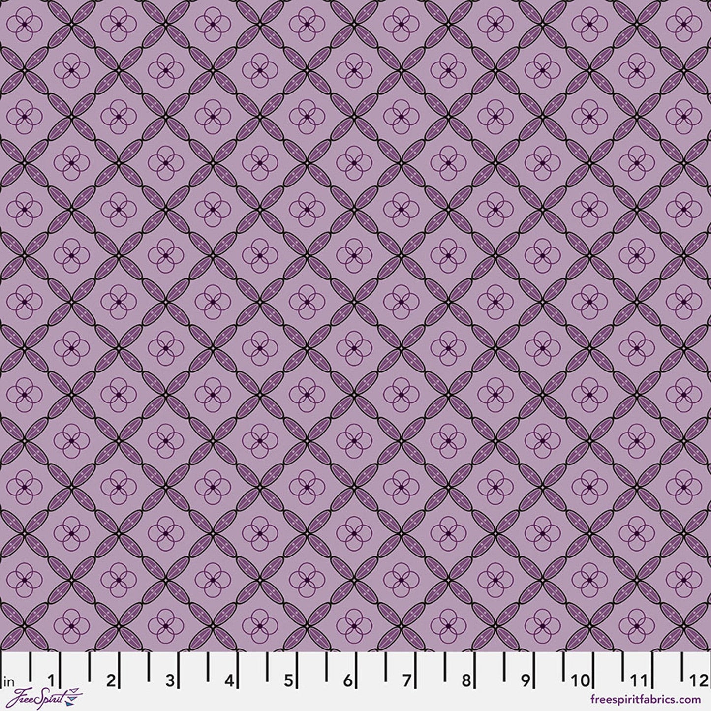 Enrapture by Giucy Giuce Tiles - Amethyst Cotton Fabric Per Yard
