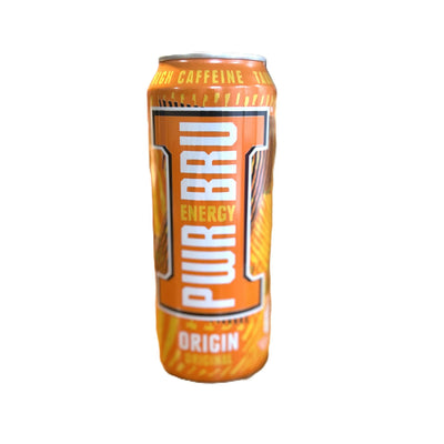 PWR BRU Origin Energy Drink | Aumento de Energía Tropical con Alta Cafeína