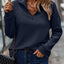Loose Snake Bone Pattern Stand Collar Women's Sweater