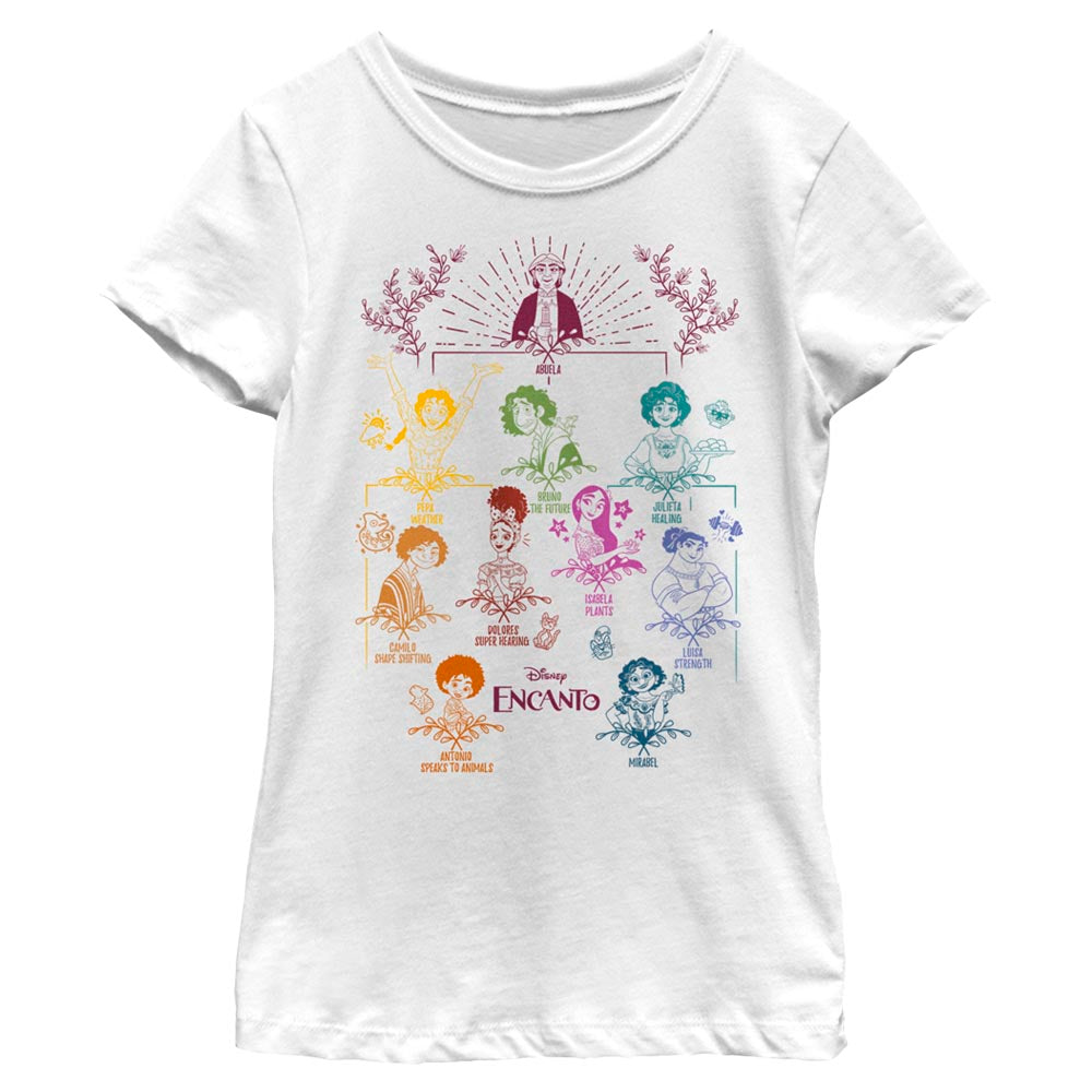 T-shirt Doodle Arbre Familial Disney pour Fille