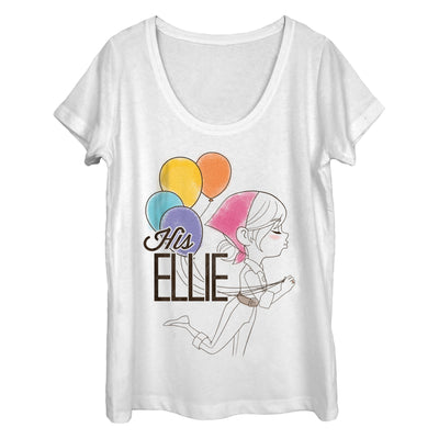 Women's Disney Pixar Up His Ellie Scoop Neck T-Shirt