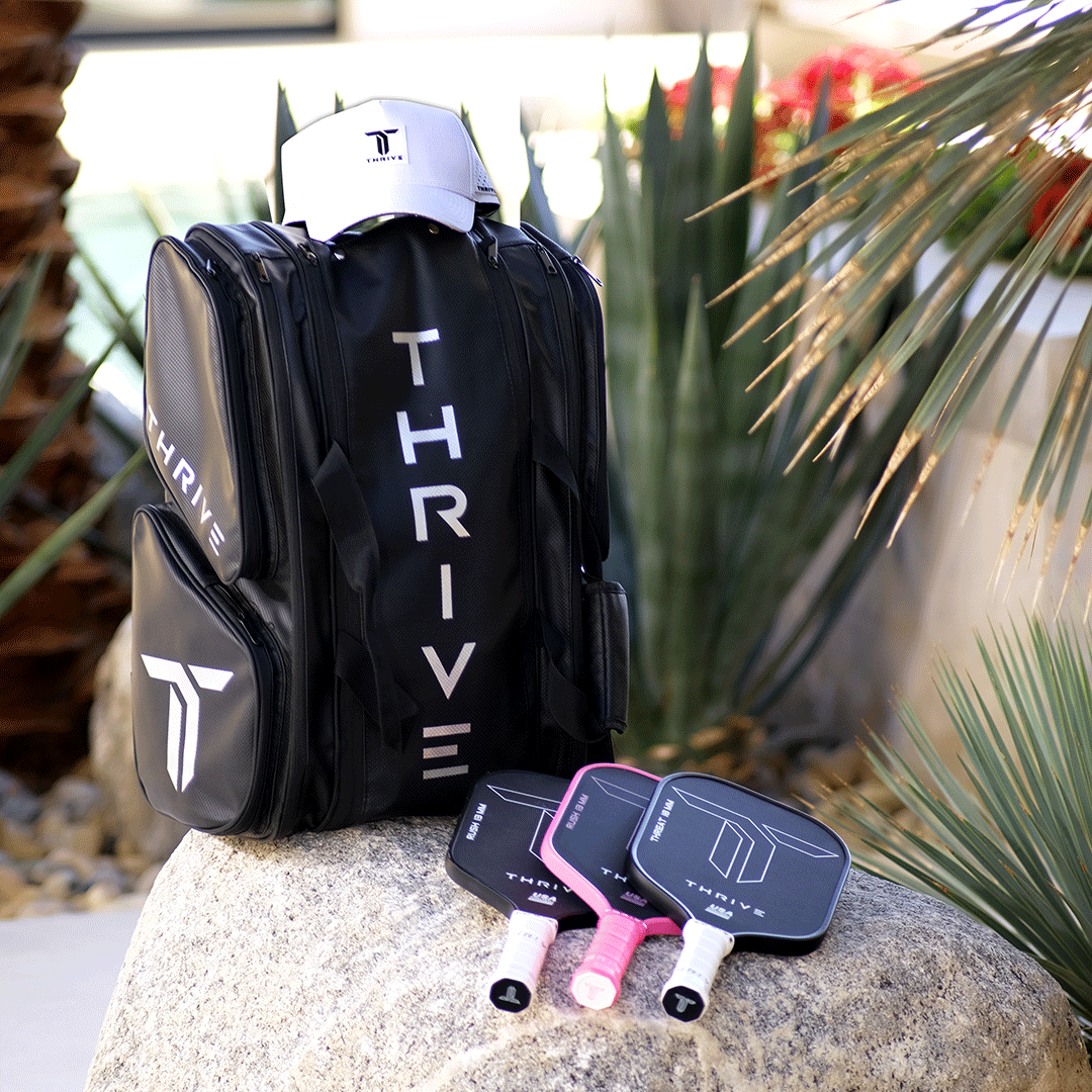 Thrive Elite Pro Tour Pickleball Bag with Shoe Compartment - Sleek Black - Korvel