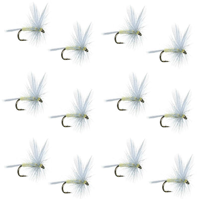Classic Pale Morning Dun Dry Fly - 12 Premium Size 18 Flies - Korvel