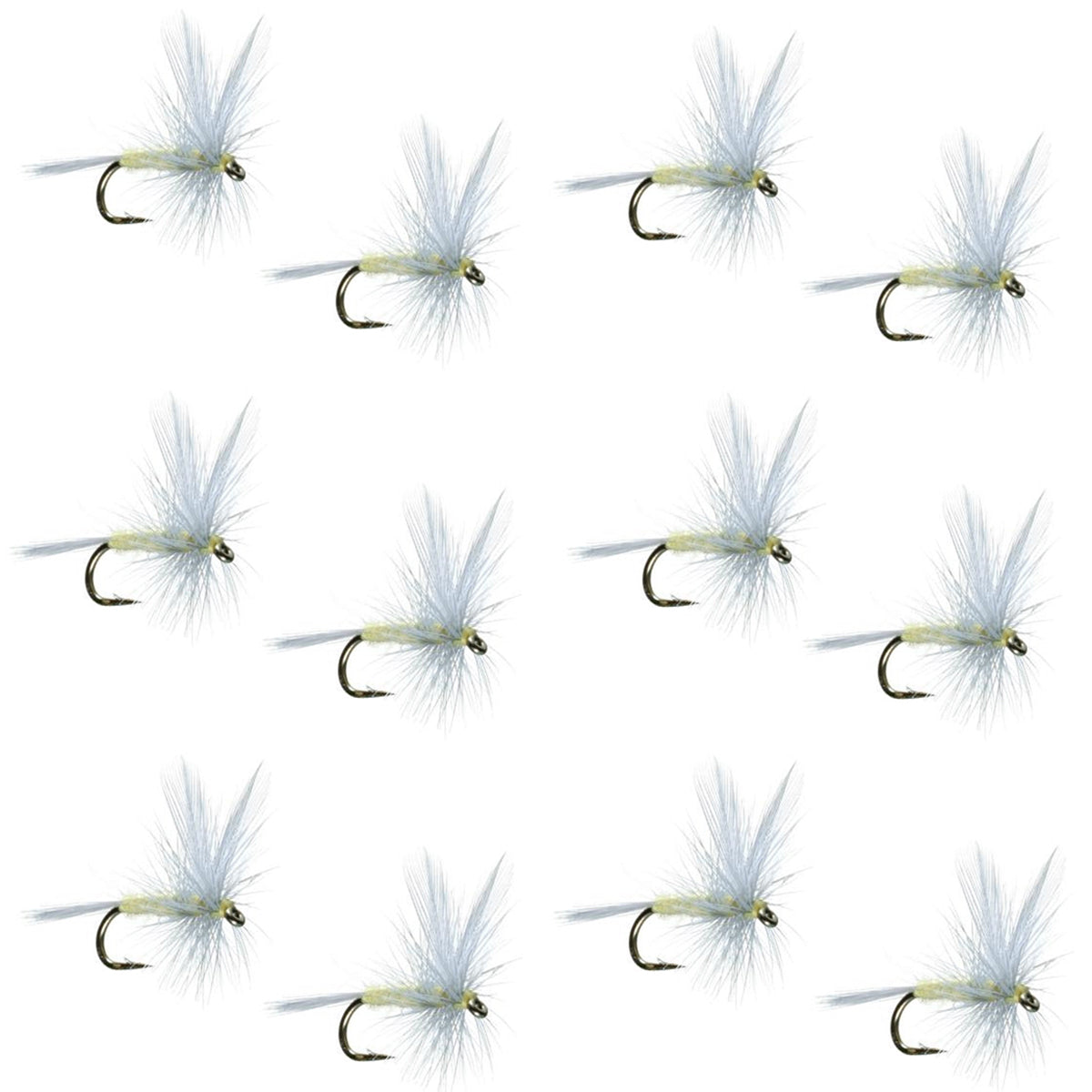 Classic Pale Morning Dun Dry Fly - 1 Dozen Size 16 Flies - Korvel