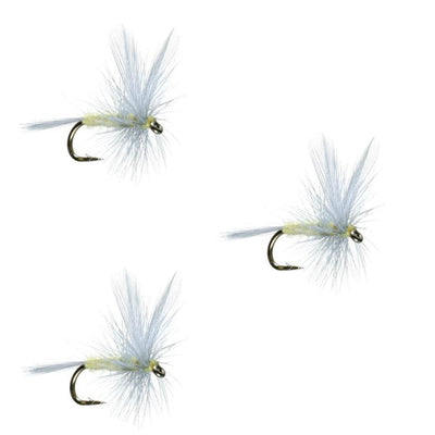Triple Pack of Classic Pale Morning Dun Dry Flies - Size 18 - Korvel