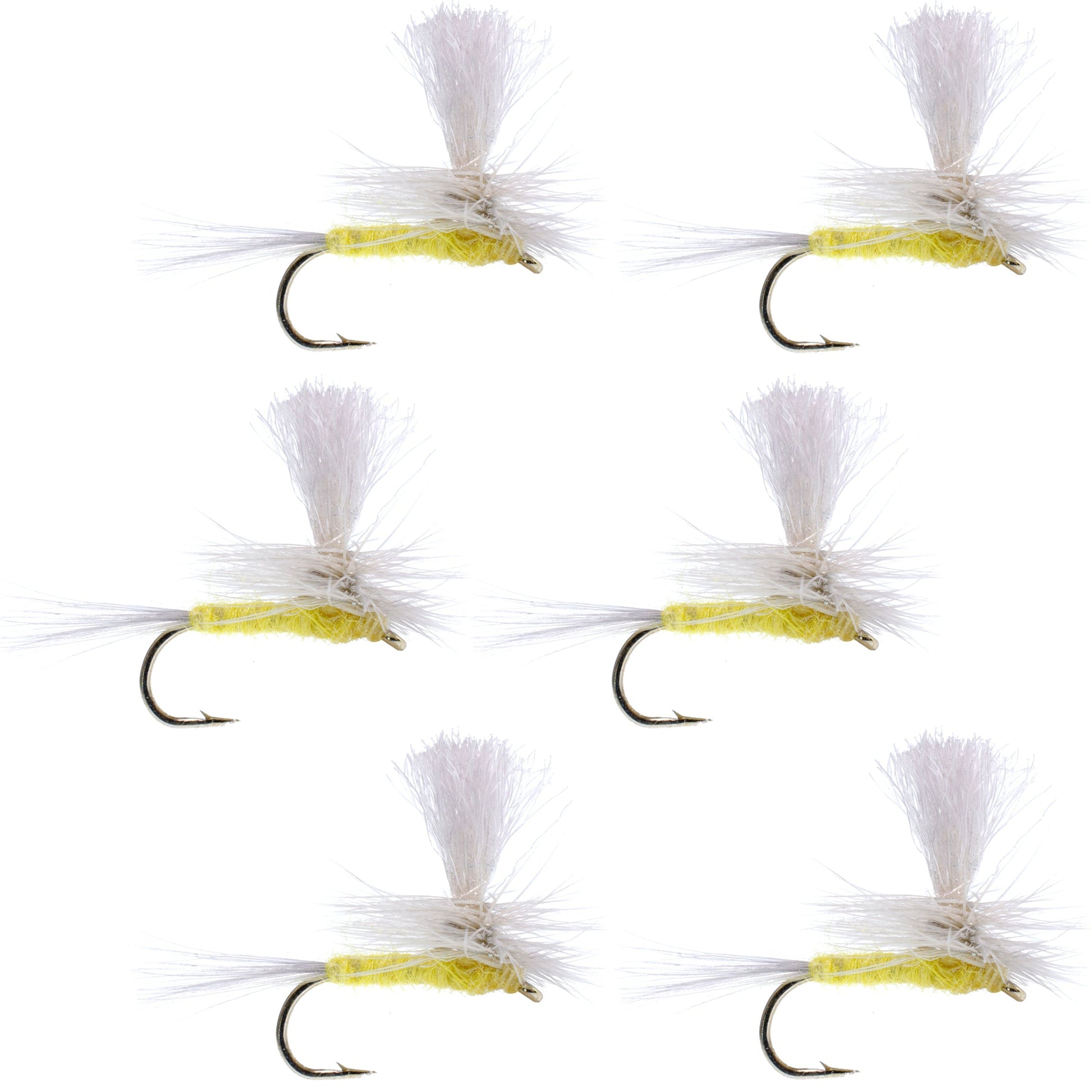 Classic Pale Morning Dun Parachute Dry Fly - Set of 6 Size 14 - Korvel