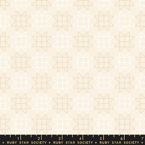 Paper Cuts 2 Natural Cotton Star Patchwork Fabric - 43"/44" Per Yard