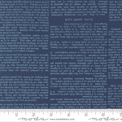 Paper Hamlet Midnight Book Pages Cotton Fabric - 44"/45" Per Yard