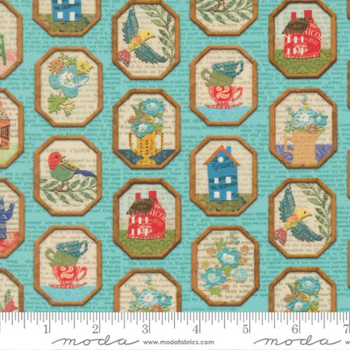 Tissu en coton Paper Hamlet Sky Frames - 44"/45" par yard