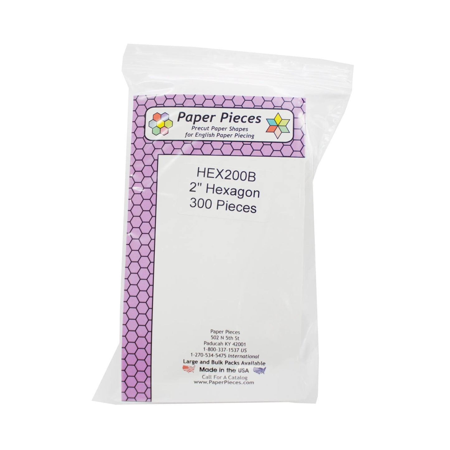Premium Paper Piece Hexagon Pack - 300 Reusable Templates