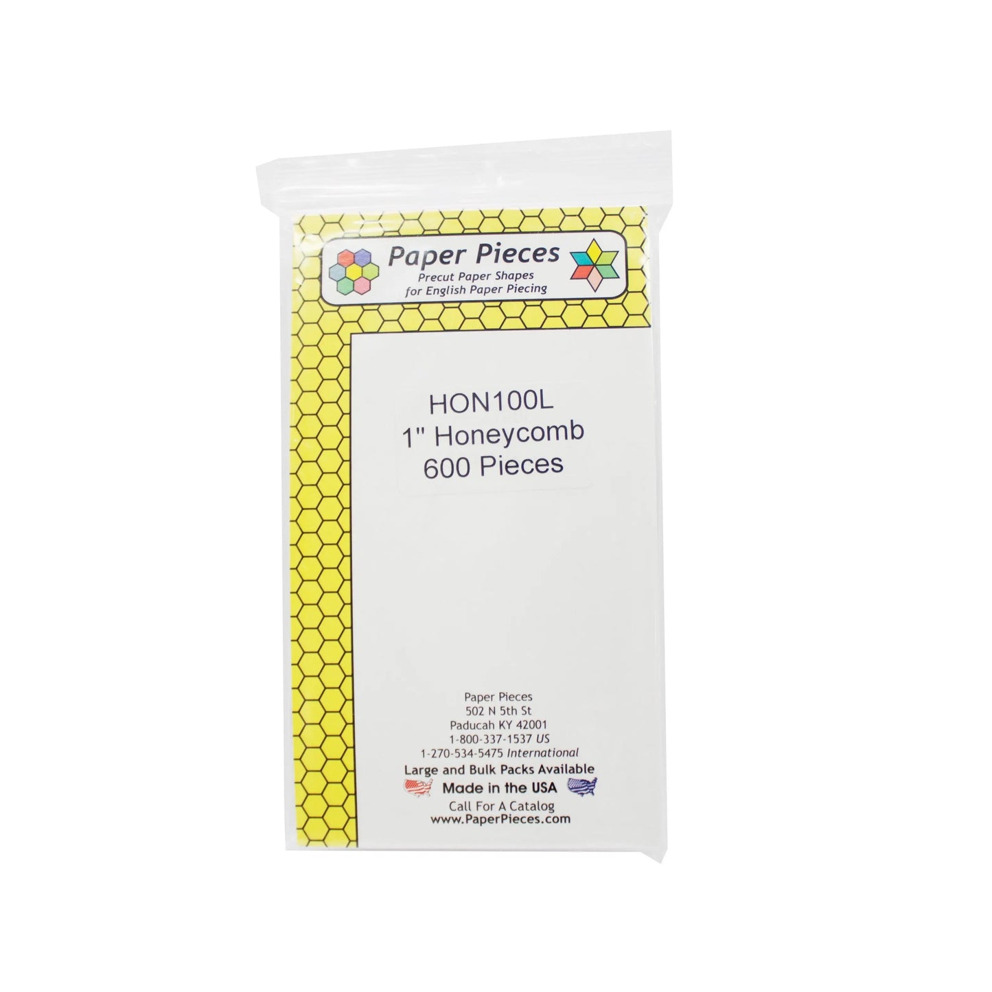 Paper Piece Honeycomb Pack - 1in, 600 Pieces