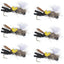 Chernobyl Ant Black & Yellow Foam Top - 6 Size 10 Grasshopper Flies - Korvel