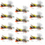 Chernobyl Ant Black & Orange Foam Grasshopper Flies - 12 Pack Size 10 - Korvel