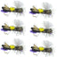 Chernobyl Ant Purple Foam Grasshopper Flies - 6 Pack, Size 10 - Korvel