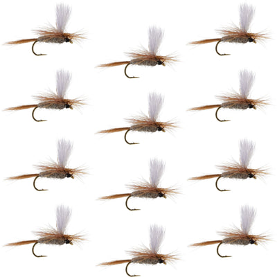Hare's Ear Parachute Dry Fly - Size 16 (12 Pack) - Korvel