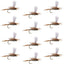 Hares Ear Parachute Classic Dry Fly - 12 Flies Hook Size 18 - Korvel