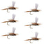 Hares Ear Parachute Classic Dry Fly - 6 Flies Hook Size 10 - Korvel